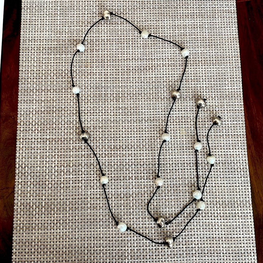 Grace & Heart Leather/Pearl/.925 Sterling Silver necklace or bracelet